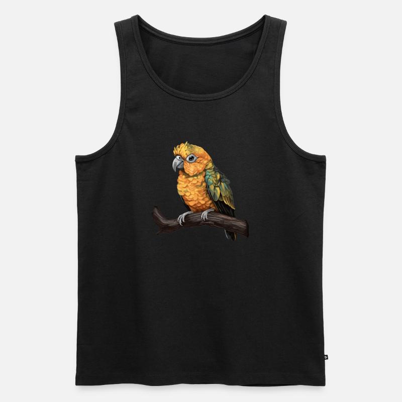 Bébé perroquet Oiseau Ara Wilderness - Débardeur bio Premium Homme - noir