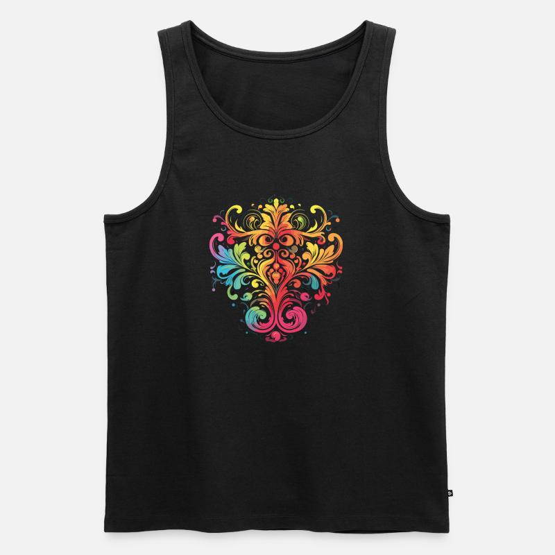 Glowing Roots - Männer Premium Bio Tank Top - Schwarz