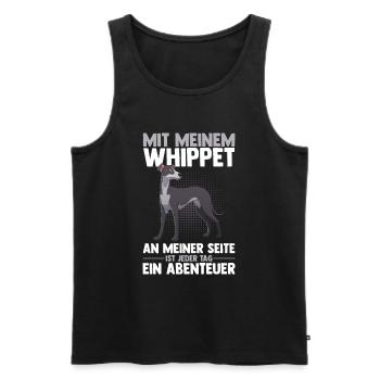 Hund Whippet - Männer Premium Bio Tank Top - Schwarz - Vorne - AI Model Male 178 light (178cm)