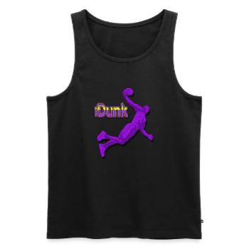 BasketBall - Men's Premium Organic Tank Top - black - Front - AI Model Male 178 light (178cm)