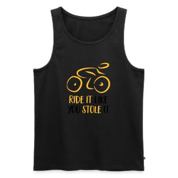 Fahrrad - Men's Premium Organic Tank Top - black - Front - Michal (187cm)