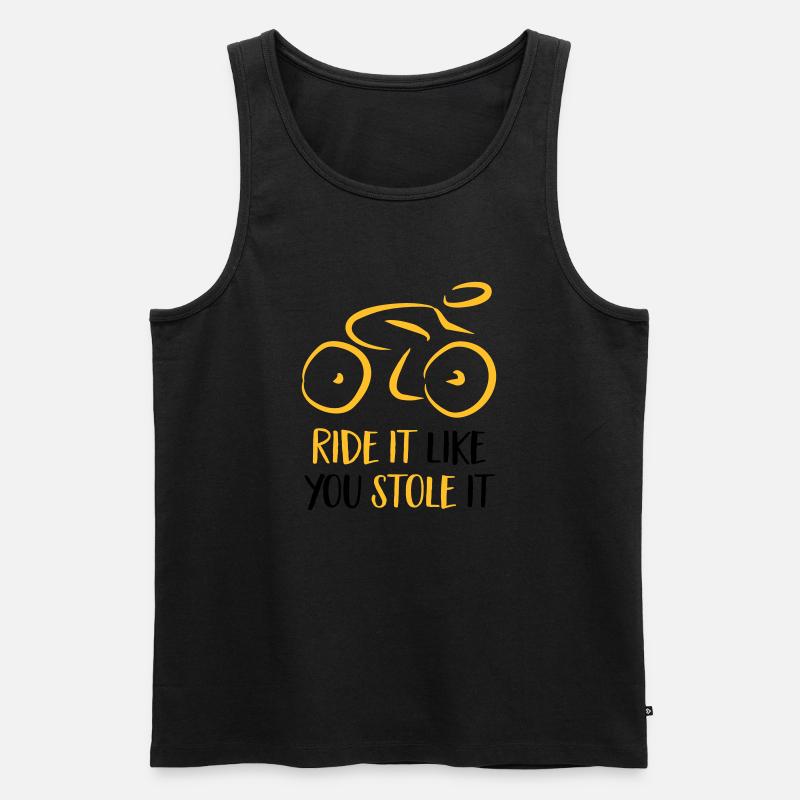 Fahrrad - Männer Premium Bio Tank Top - Schwarz