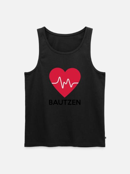 heart Bautzen - Men's Premium Organic Tank Top - black