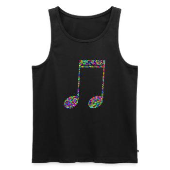 Musiknote - Männer Premium Bio Tank Top - Schwarz - Vorne - Michal (187cm)