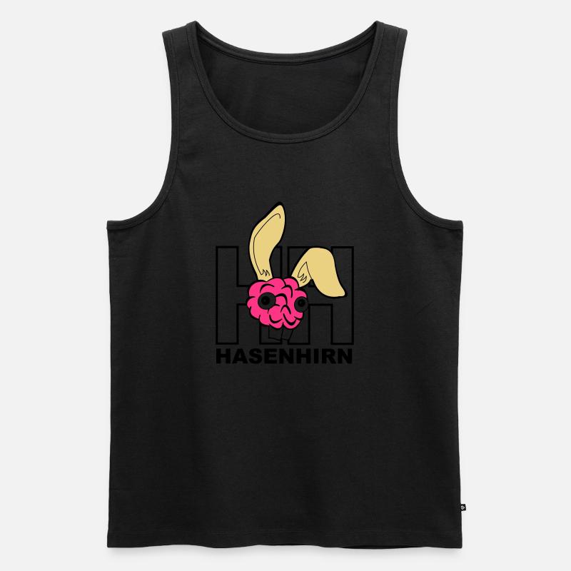 Hasenhirn - Männer Premium Bio Tank Top - Schwarz