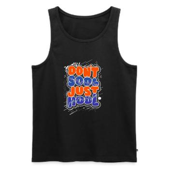 Don't Sodl Just Hodl blau - Männer Premium Bio Tank Top - Schwarz - Vorne - AI Model Male 178 light (178cm)