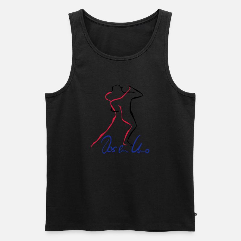 Tango Dos en Uno - Männer Premium Bio Tank Top - Schwarz