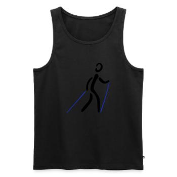 Nordic Walking 2C - Débardeur bio Premium Homme - noir - Devant - Michal (187cm)