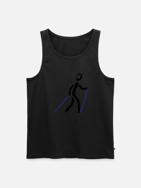 Nordic Walking 2C - Men's Premium Organic Tank Top - black