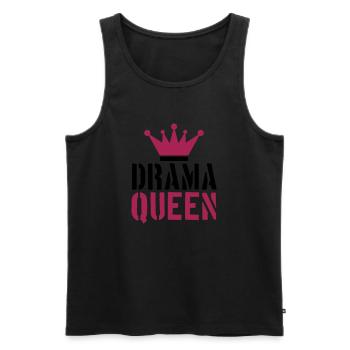 timbre drame reine femme cool princesse femme - Débardeur bio Premium Homme - noir - Devant - Michal (187cm)