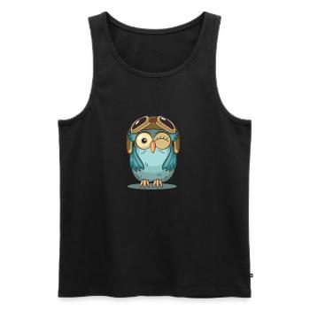 aviator - Men's Premium Organic Tank Top - black - Front - AI Model Male 178 light (178cm)