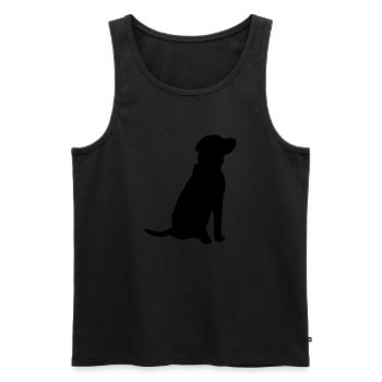 dog - Débardeur bio Premium Homme - noir - Devant - Michal (187cm)