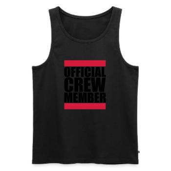 Official Crew Member Logo - Débardeur bio Premium Homme - noir - Devant - Michal (187cm)