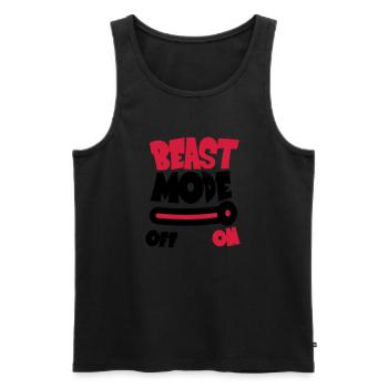 Beast Mode On - Men's Premium Organic Tank Top - black - Front - AI Model Male 178 light (178cm)
