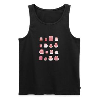 Sugar-sweet pink punch-crab - Men's Premium Organic Tank Top - black - Front - AI Model Male 178 light (178cm)