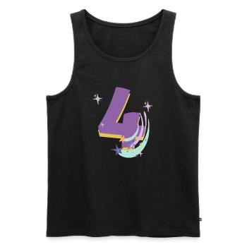 4th birthday (4-year gift) - Men's Premium Organic Tank Top - black - Front - Michal (187cm)