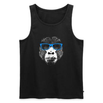 Gorilla - Men's Premium Organic Tank Top - black - Front - Michal (187cm)