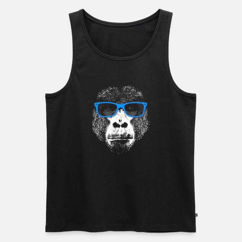 Gorilla - Männer Premium Bio Tank Top - Schwarz