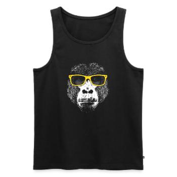 Gorilla - Men's Premium Organic Tank Top - black - Front - Michal (187cm)