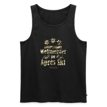 Après Ski Weltmeister - Männer Premium Bio Tank Top - Schwarz - Vorne - Michal (187cm)
