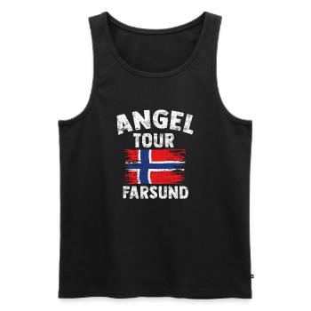 FARSUND - Angel Tour 2023 Norvège Cadeau - Débardeur bio Premium Homme - noir - Devant - Michal (187cm)