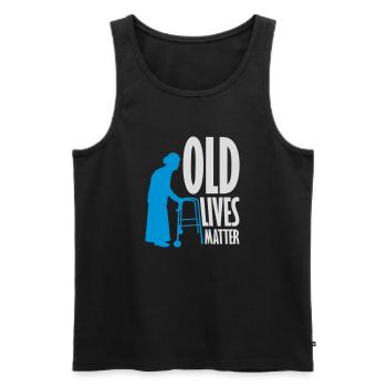 old lives matter quote - Men's Premium Organic Tank Top - black - Front - AI Model Male 178 light (178cm)