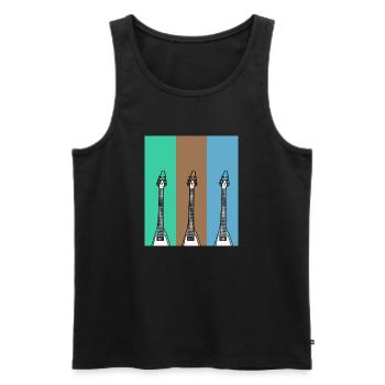 Gitarren - Männer Premium Bio Tank Top - Schwarz - Vorne - Michal (187cm)