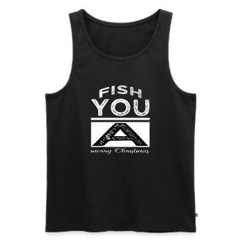 love awkward animals barbecuing awesome animation - Men's Premium Organic Tank Top - black - Front - Michal (187cm)