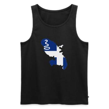 Stadtplan von Martinique - Männer Premium Bio Tank Top - Schwarz - Vorne - AI Model Male 178 light (178cm)