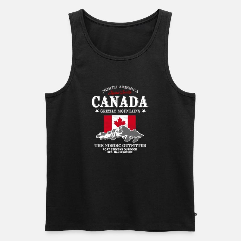 Kanada - Maple Leaf - Canada - Männer Premium Bio Tank Top - Schwarz