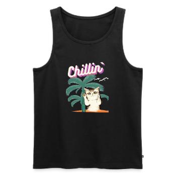Cats Cat Lovers Cat Lovers Colorful Cats Gift Idea - Männer Premium Bio Tank Top - Schwarz - Vorne - AI Model Male 178 light (178cm)