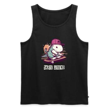 Skate legend - Men's Premium Organic Tank Top - black - Front - Michal (187cm)