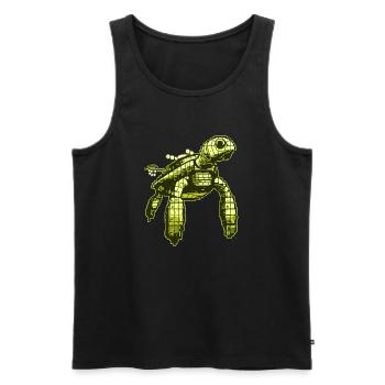 Video Game 8 Bit Turtle - Men's Premium Organic Tank Top - black - Front - AI Model Male 178 light (178cm)
