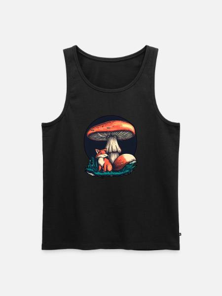 PILZ UND FUCHS - Männer Premium Bio Tank Top - Schwarz