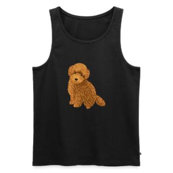 Adorable little dog - Men's Premium Organic Tank Top - black - Front - Michal (187cm)