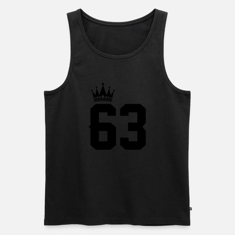 63 - Männer Premium Bio Tank Top - Schwarz