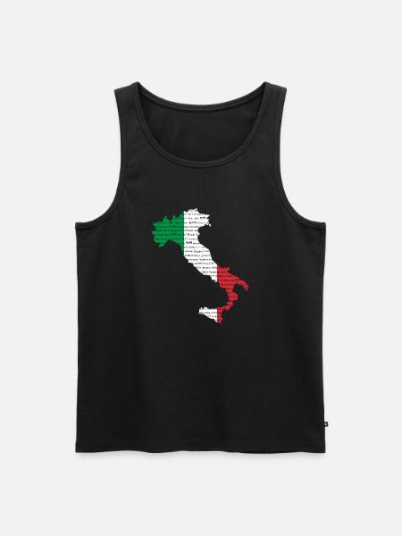 Italy many languages - Men's Premium Organic Tank Top - black