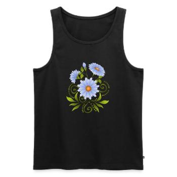 Fleur - Débardeur bio Premium Homme - noir - Devant - Michal (187cm)