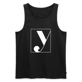 Buchstabenalphabet y - Männer Premium Bio Tank Top - Schwarz - Vorne - AI Model Male 178 light (178cm)