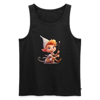 Kobolde sind ein populärer Teil der Folklore - Männer Premium Bio Tank Top - Schwarz - Vorne - AI Model Male 178 light (178cm)