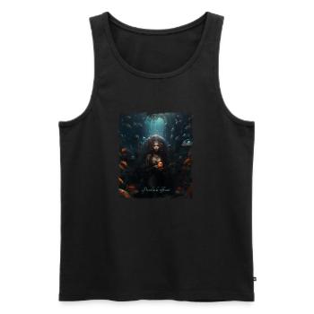 Dans l'antre de la sirène - Débardeur bio Premium Homme - noir - Devant - Michal (187cm)