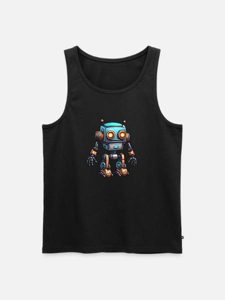 Robot / Machine / AI / Technology / Mechanics - Men's Premium Organic Tank Top - black
