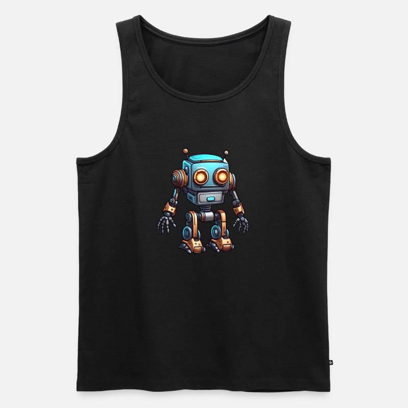 Roboter / Maschine / KI / Technology / Mechanik - Männer Premium Bio Tank Top - Schwarz