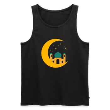 Ramadan Mubarak muslim islam Fasten moslem Allah - Männer Premium Bio Tank Top - Schwarz - Vorne - AI Model Male 178 light (178cm)
