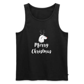 Joyeux Noël - Débardeur bio Premium Homme - noir - Devant - Michal (187cm)