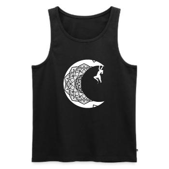 Alpiniste sur la lune - Débardeur bio Premium Homme - noir - Devant - Michal (187cm)