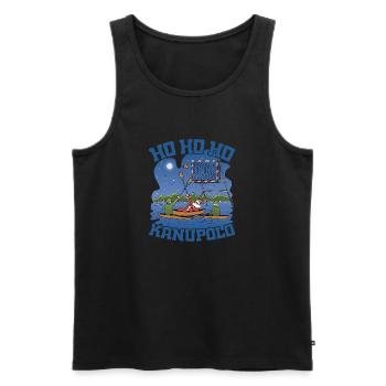 Weihnachtsmann spielt Kanupolo - Männer Premium Bio Tank Top - Schwarz - Vorne - Michal (187cm)