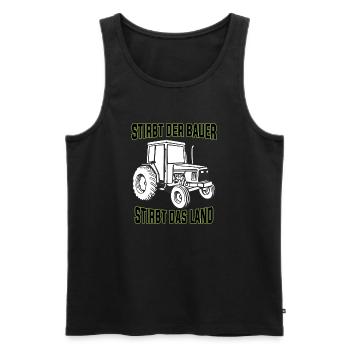 Stirbt der Bauer stirbt das Land Bauernproteste - Männer Premium Bio Tank Top - Schwarz - Vorne - Michal (187cm)