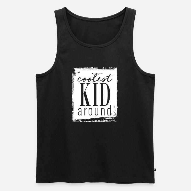 Coolest Kid around - Männer Premium Bio Tank Top - Schwarz