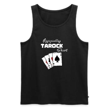 Tarock Offizielles Shirt - Männer Premium Bio Tank Top - Schwarz - Vorne - AI Model Male 178 light (178cm)